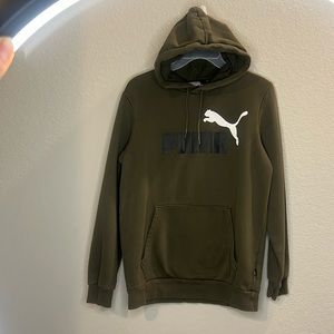 Puma hoodie hunter green mens size small